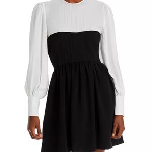 Cinq à Sept Monochrome Long Sleeve Dress
